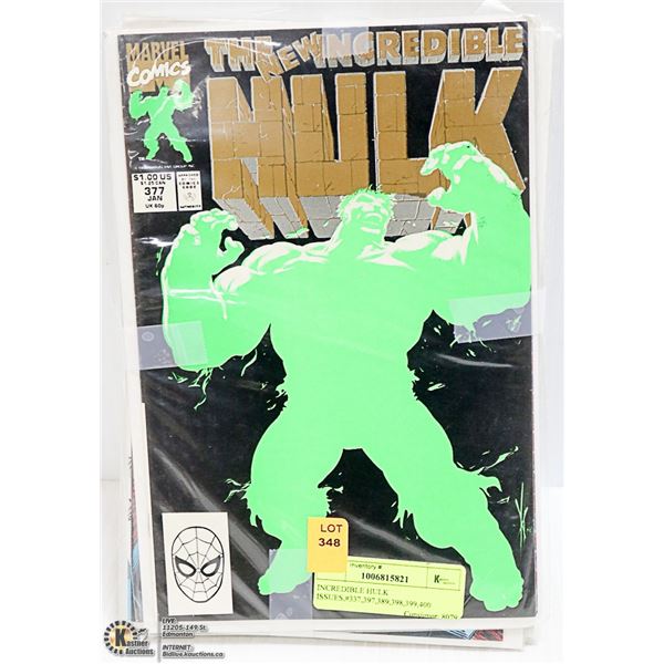 INCREDIBLE HULK ISSUES,#337,397,389,398,399,400