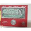 Image 1 : 1967 CANADA SILVER DOLLAR AND BANKNOTE SET