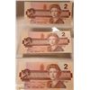 Image 2 : LOT OF 3 1986 ISSUE $2 BANKNOTES. HIGHER GRADE