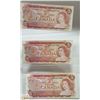 Image 1 : LOT OF 3 1974 CANADA $2 BANKNOTES