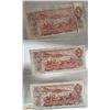 Image 2 : LOT OF 3 1974 CANADA $2 BANKNOTES