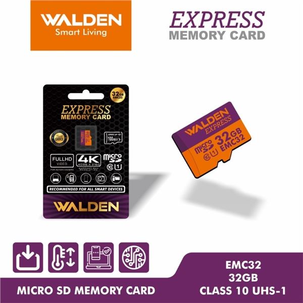 NEW WALDEN 32GB CLASS 10 MICRO SD