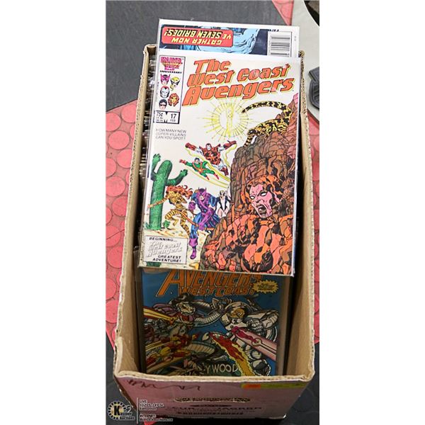 SHORT BOX OF ASSORTED AVENGERS COMICS