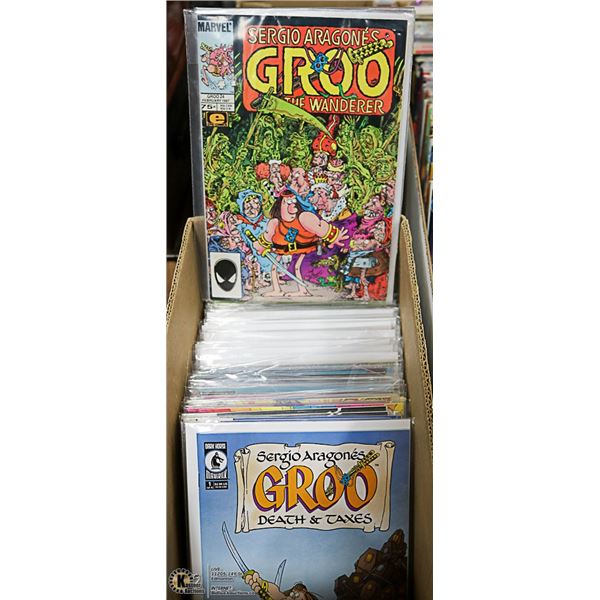 BOX OF MARVEL GROO COMICS