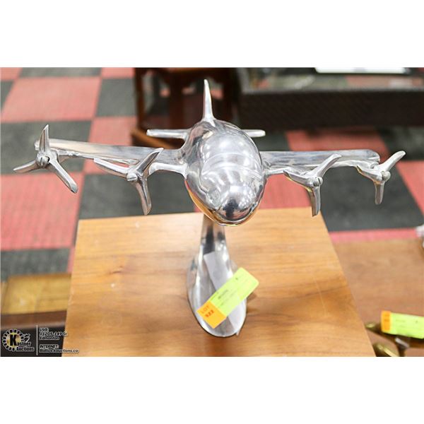 ART DECO METAL AIRCRAFT FOUR ENGINE