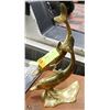 Image 1 : TWIN BRASS DOLPHINS 12.5 INCHES HIGH