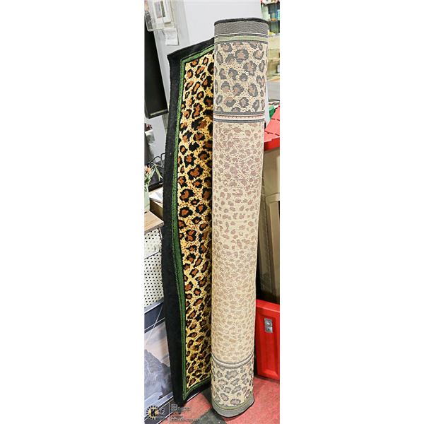 LARGE LEOPARD PATTERN RUG (91"X63")