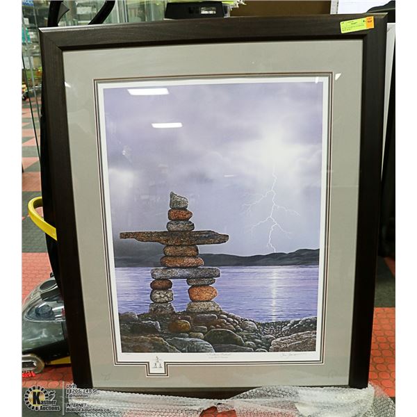 DUCKS UNLIMITED INUKSHUK PRINT 40"X33"