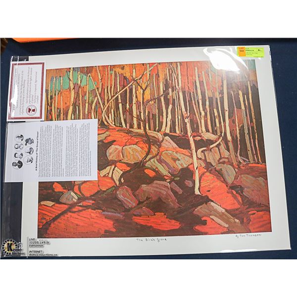"THE BIRCH GROVE" BY TOM THOMSON WITH COA