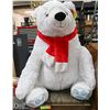 Image 1 : LARGE NEW PLUSH WHITE POLAR BEAR WITH RED