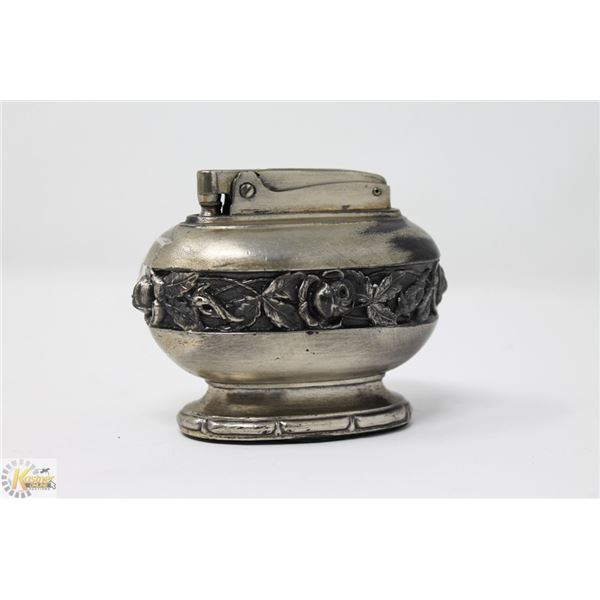 UNIQUE LIGHTER RONSON "MELROSE" ROSE ENGRAVED