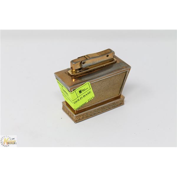 UNIQUE LIGHTER CREST GOLD BASE ART DECO STYLE