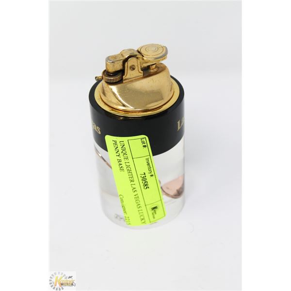 UNIQUE LIGHTER LAS VEGAS LUCKY PENNY BASE