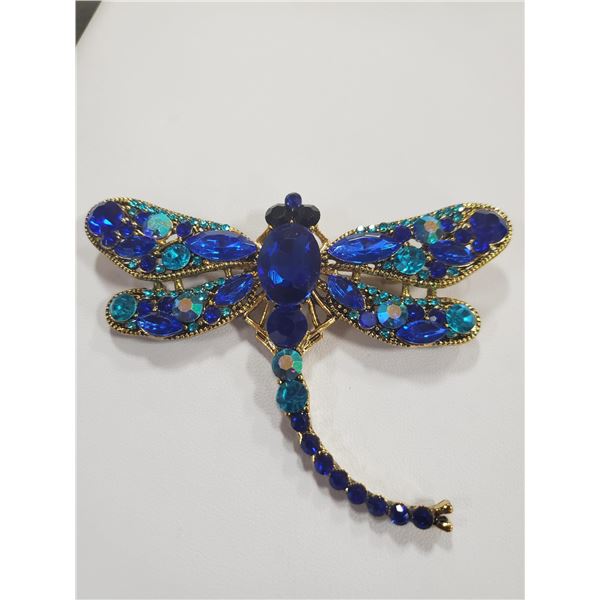 DRAGONFLY RHINESTONE BROOCH