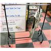 Image 1 : ROLLING METAL CLOTHING RACK - ADJUSTABLE HEIGHT