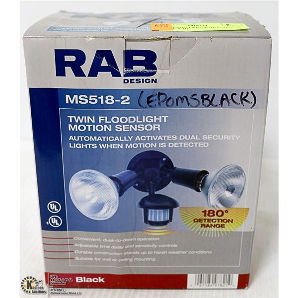 RAB DESIGN TWIN MOTION SENSOR FLOODLIGHT