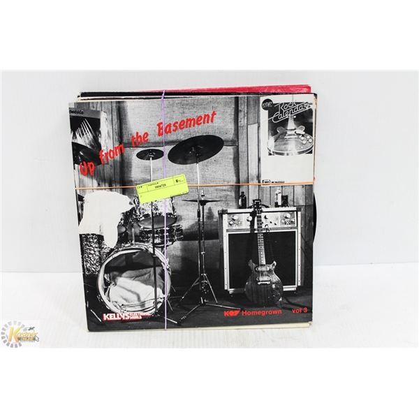 BUNDLE OF RECORDS INCLUDING ELVIS, ROCK AND YELLOW