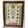 Image 1 : ELIZABETH II FRAMED CANADA COIN SET