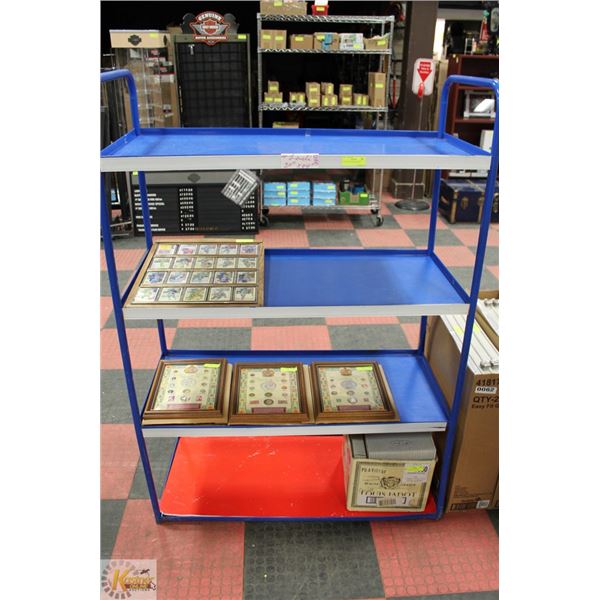 STEEL 4 LEVEL SHELF (BLUE)