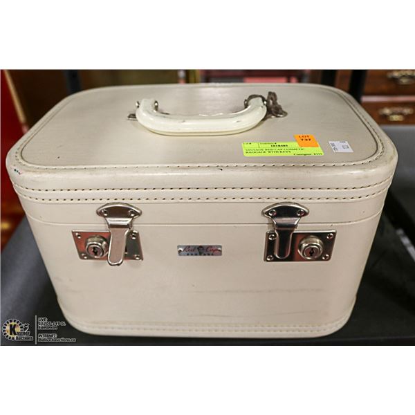 VINTAGE RED CAP COSMETIC BAGGAGE WITH KEYS