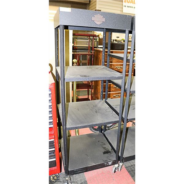 HARLEY DAVIDSON LARGE ROLLING SHELVING