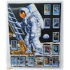 Image 1 : UNFRAMED SPACE PRINT W MARSHALL ISLAND STAMPS