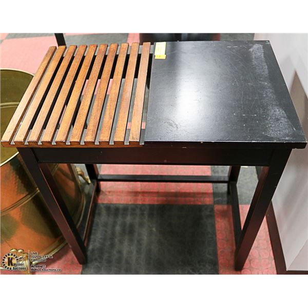 BLACK WOODEN TABLE 24" X 15" X 26"