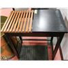 Image 1 : BLACK WOODEN TABLE 24" X 15" X 26"