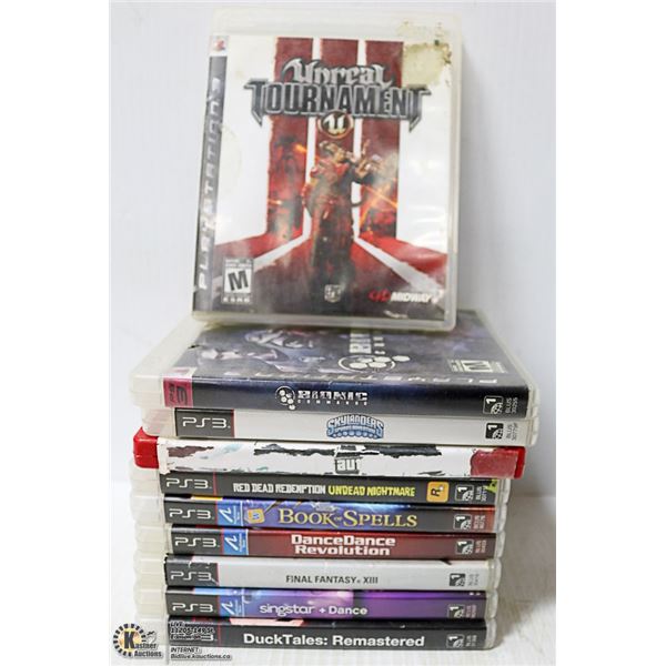 10 PLAYSTATION 3 (PS3) GAMES