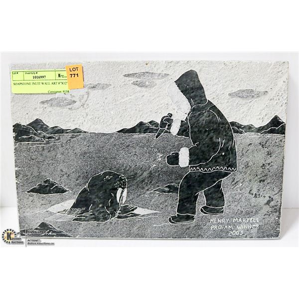 SOAPSTONE INUIT WALL ART 8"X12"