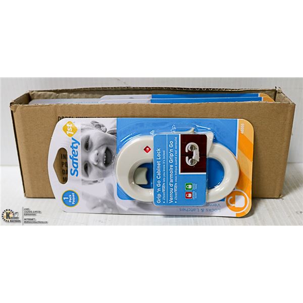 NEW CASE OF 6 SAFETY 1ST GRIP'N GO CABINET LOCK