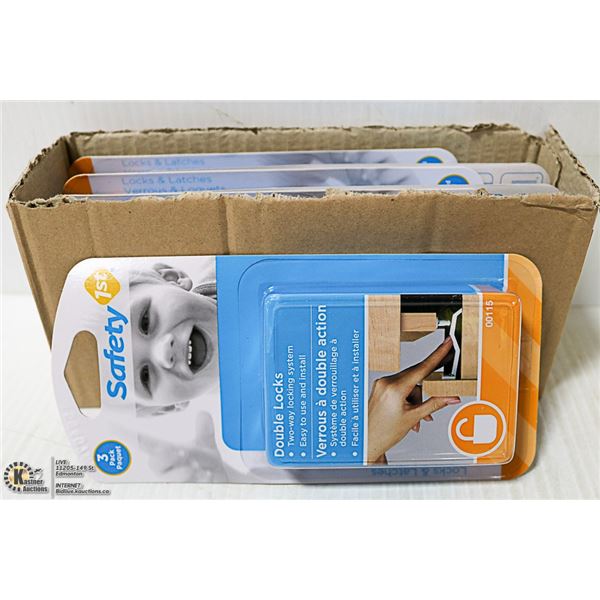 CASE OF 6 NEW SAFETY FIRST DOUBLE LOCKS FOR DRAWER
