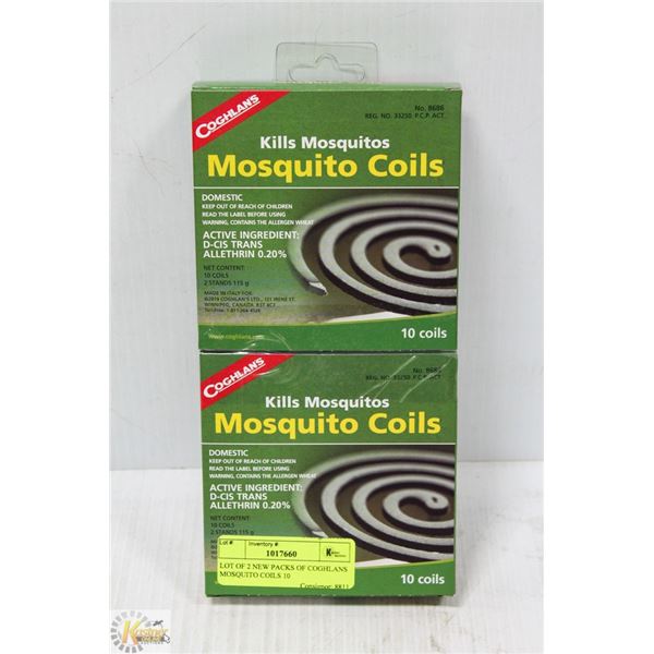 LOT OF 2 NEW PACKS OF COGHLANS MOSQUITO COILS 10