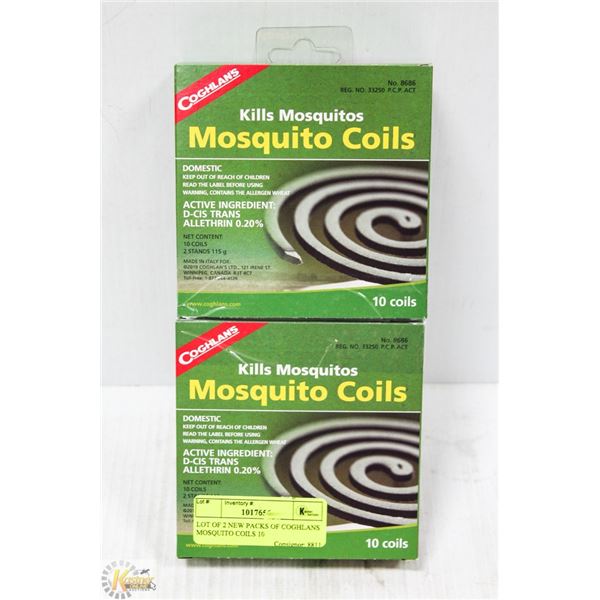 LOT OF 2 NEW PACKS OF COGHLANS MOSQUITO COILS 10