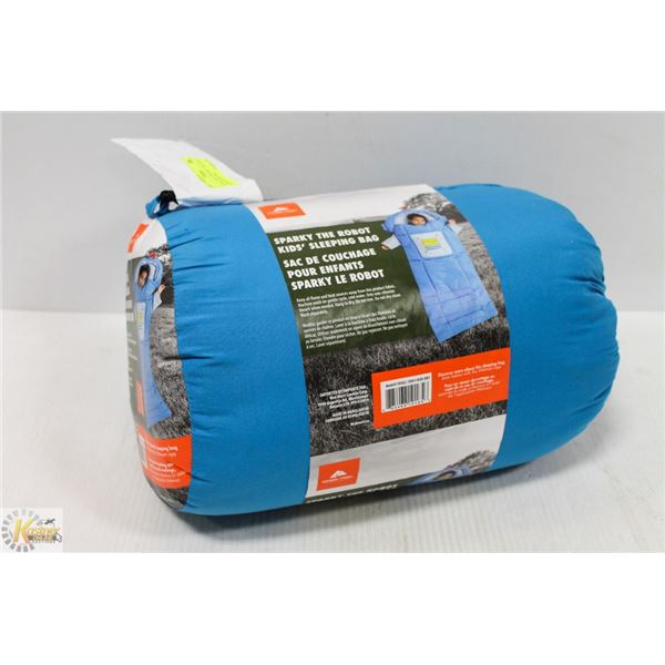 OZARK TRAILS SPARKY THE ROBOT KIDS SLEEPING BAG