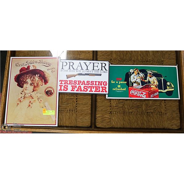 COORS BEER- WINCHESTER- COKE SIGNS