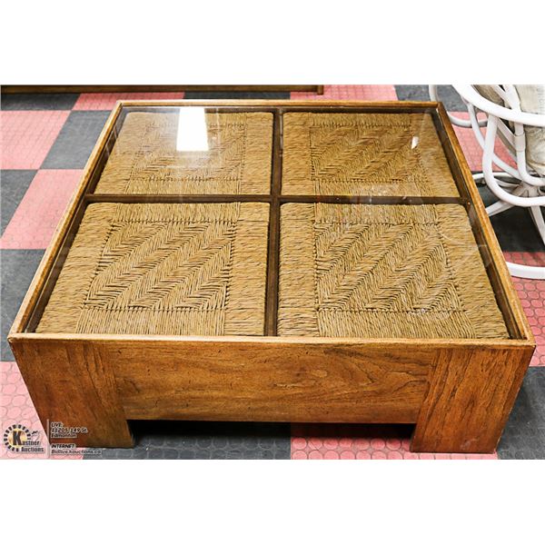 DREXEL SOLID WOOD COFFEE TABLE 42" X 42" X 15"
