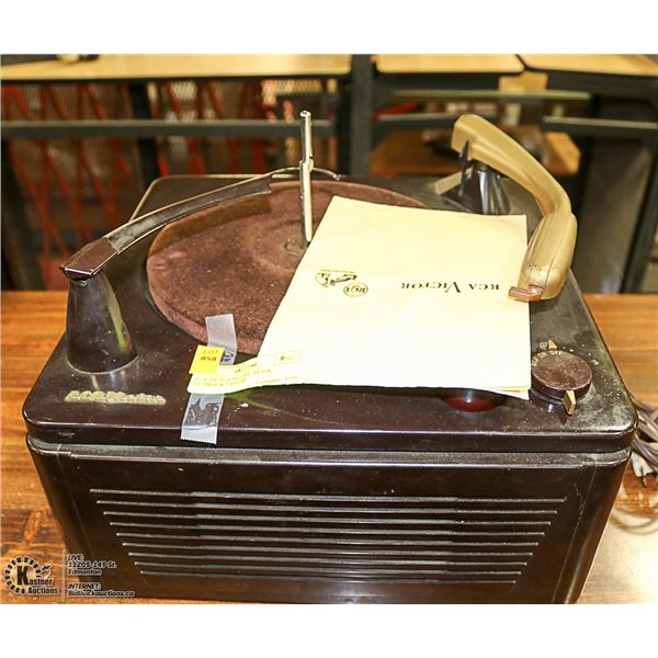 RCA VICTOR MODEL VE30A VICTROLA 3 SPEED RECORD