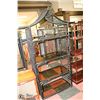 Image 1 : ORIENTAL STYLE BLACK UNIT W/GLASS SHELVES
