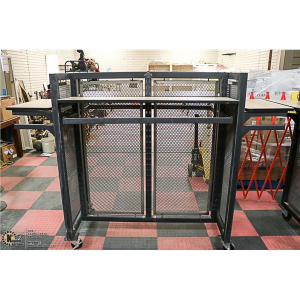 HARLEY DAVIDSON ROLLING COTHING RACK 72" WIDE