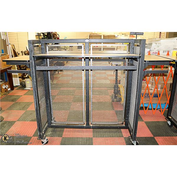 HARLEY DAVIDSON ROLLING COTHING RACK 72" WIDE