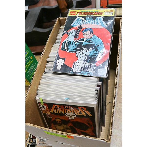 BOX WITH 150 MARVEL THE PUNISHER COMICS