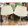 Image 1 : PAIR OF BRASS LIVING ROOM LAMPS