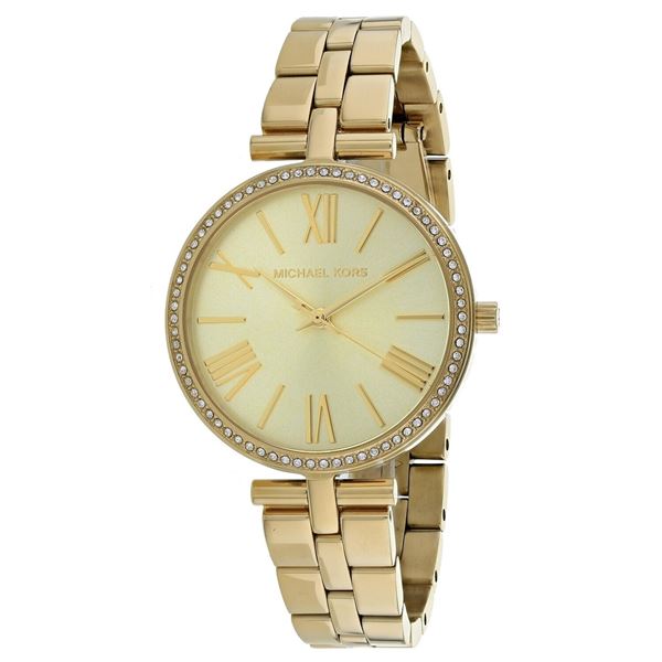 NEW MICHAEL KORS YELLOW GOLD TONE 34MM MSRP $300