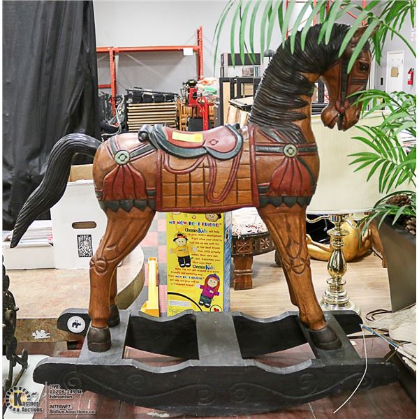 DECORATIVE WOOD ROCKING HORSE
