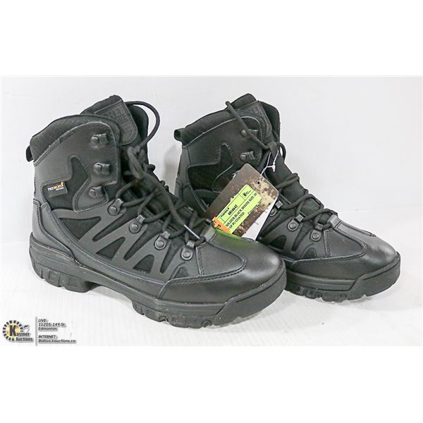 FREE SOLDIER BLACK BOOTS SIZE 10 MADE OF PU COATED