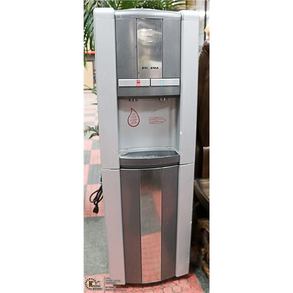 SYLVANIA HOT/COLD WATER COOLER WITH 3 SHELF