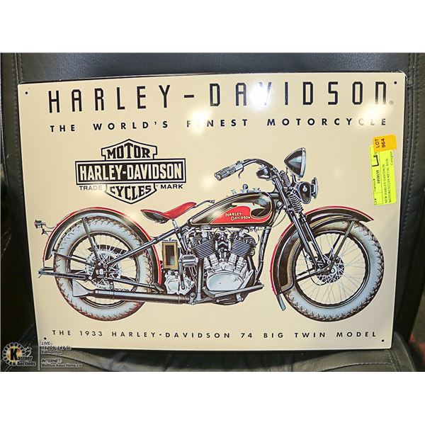 NEW HARLEY-DAVIDSON MOTORCYCLES METAL SIGN