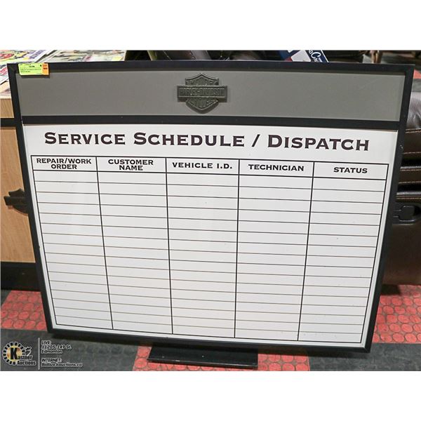 HARLEY DAVIDSON DISPATCH WHITE BOARD