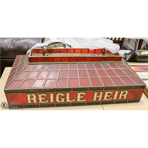 ANTIQUE POOL TABLE HANGING LAMP 29"X14.5"X14"